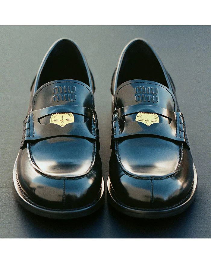 商品Miu Miu|Women's Penny Coin Loafers,价格¥8805,第2张图片详细描述