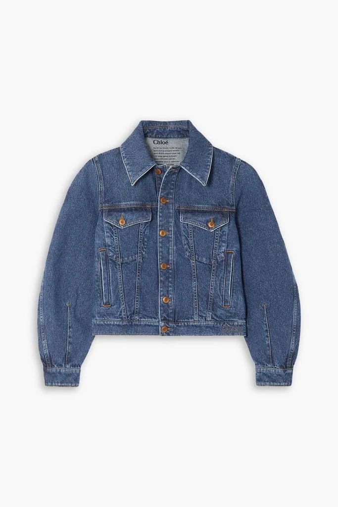 CHLOÉ | Embroidered cotton and hemp-blend denim jacket