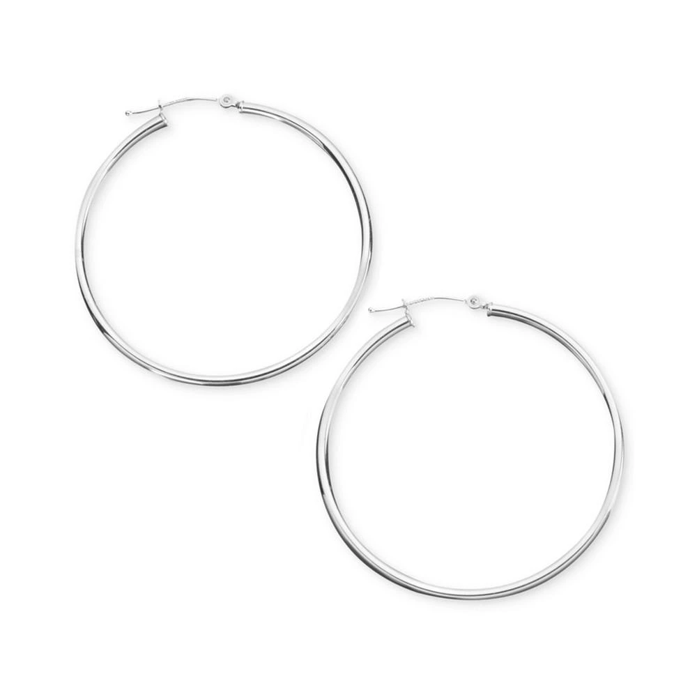 商品Macy's|14k White Gold Hoop Earrings,价格¥4299,第1张图片