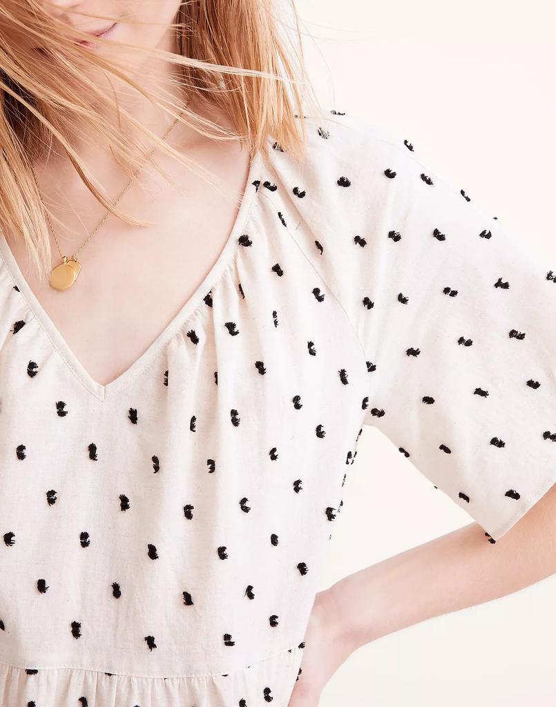 商品Madewell|Cotton-Linen Lorelei Mini Dress in Clip Dot,价格¥552,第6张图片详细描述