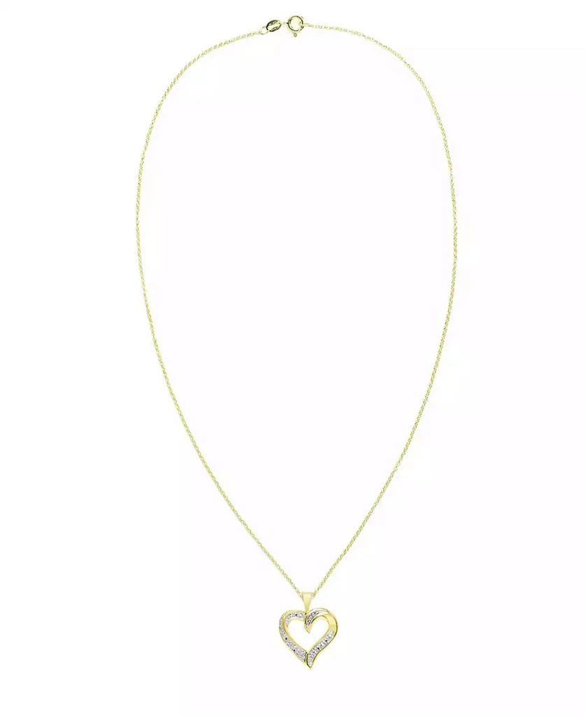 商品Macy's|Diamond Accent Gold-plated Open Heart Pendant Necklace,价格¥143,第2张图片详细描述