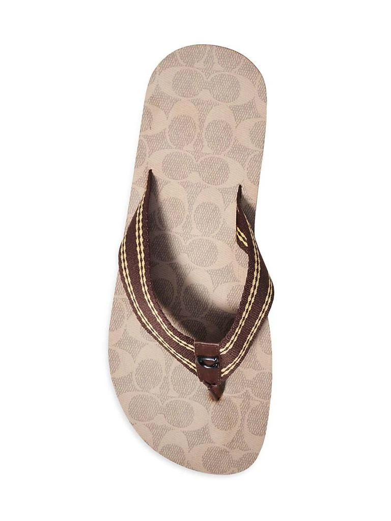 商品Coach|Logo Print Flip Flops,价格¥319,第4张图片详细描述