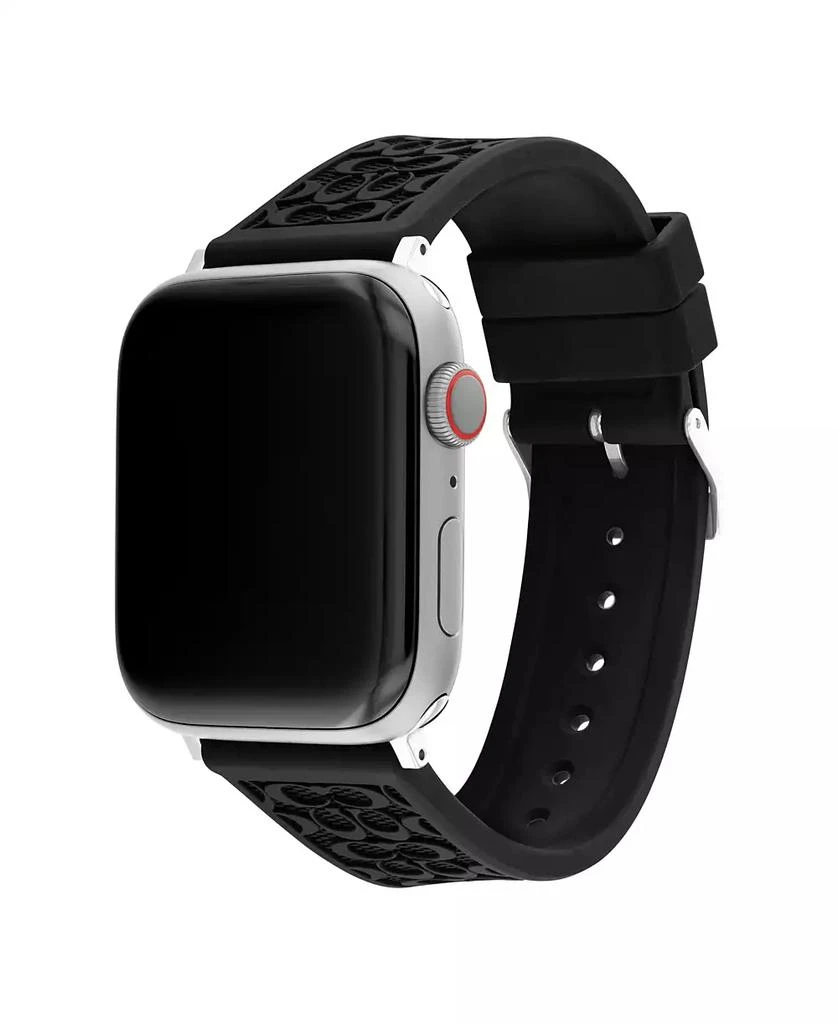 商品Coach|Black Silicone Strap 42/44/45mm Apple Watch Band,价格¥445,第3张图片详细描述