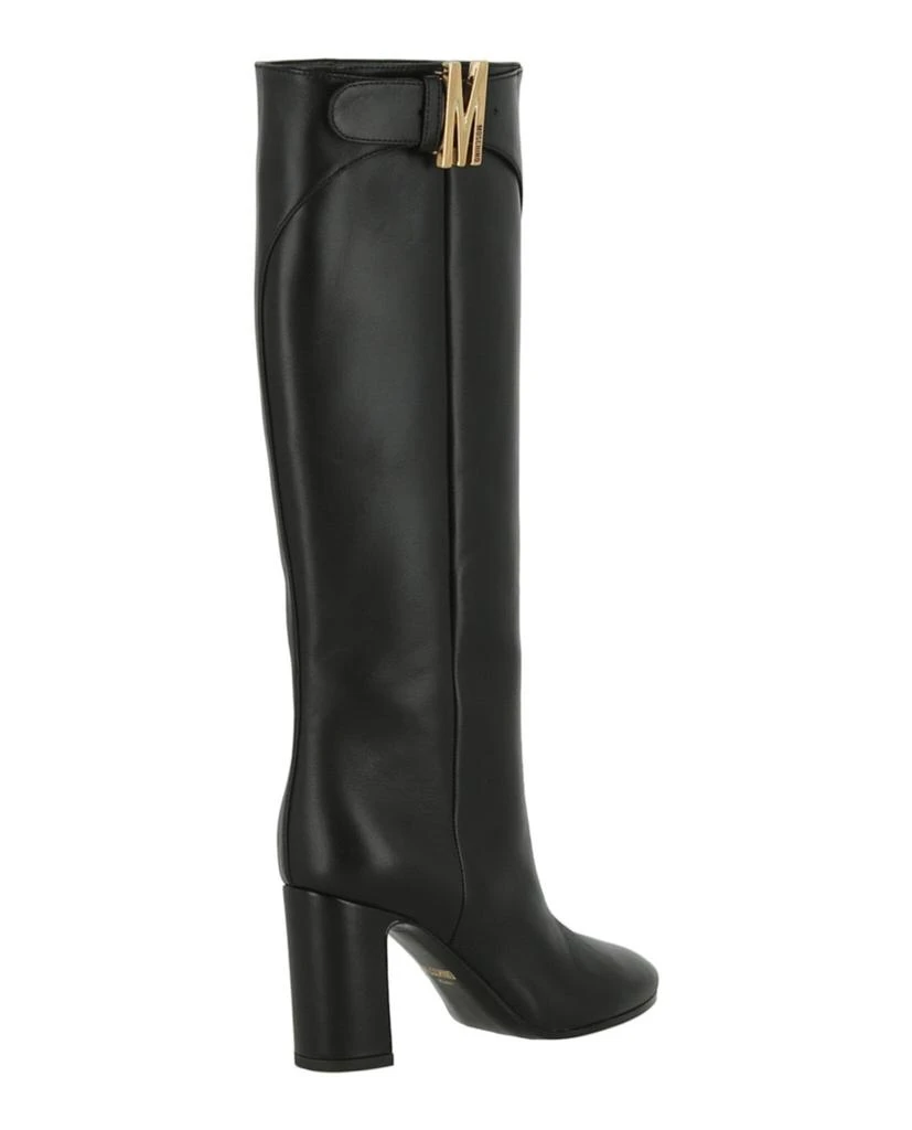 商品Moschino|Tall M-Logo Leather Boots,价格¥3697,第3张图片详细描述