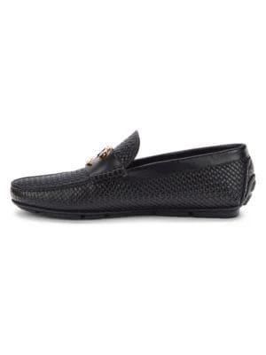 商品cavalli CLASS|Logo Woven Leather Driving Shoes,价格¥1438,第4张图片详细描述