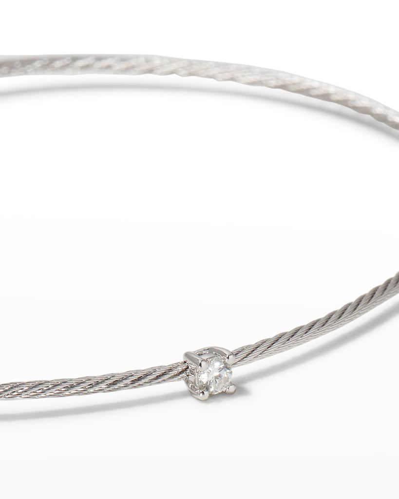 18k White Gold Three-Diamond Bracelet, 0.18 TCW商品第3张图片规格展示