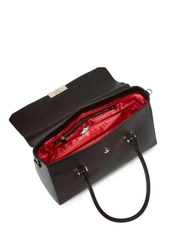 商品Moschino|Faux Leather Flap Satchel,价格¥1494,第2张图片详细描述