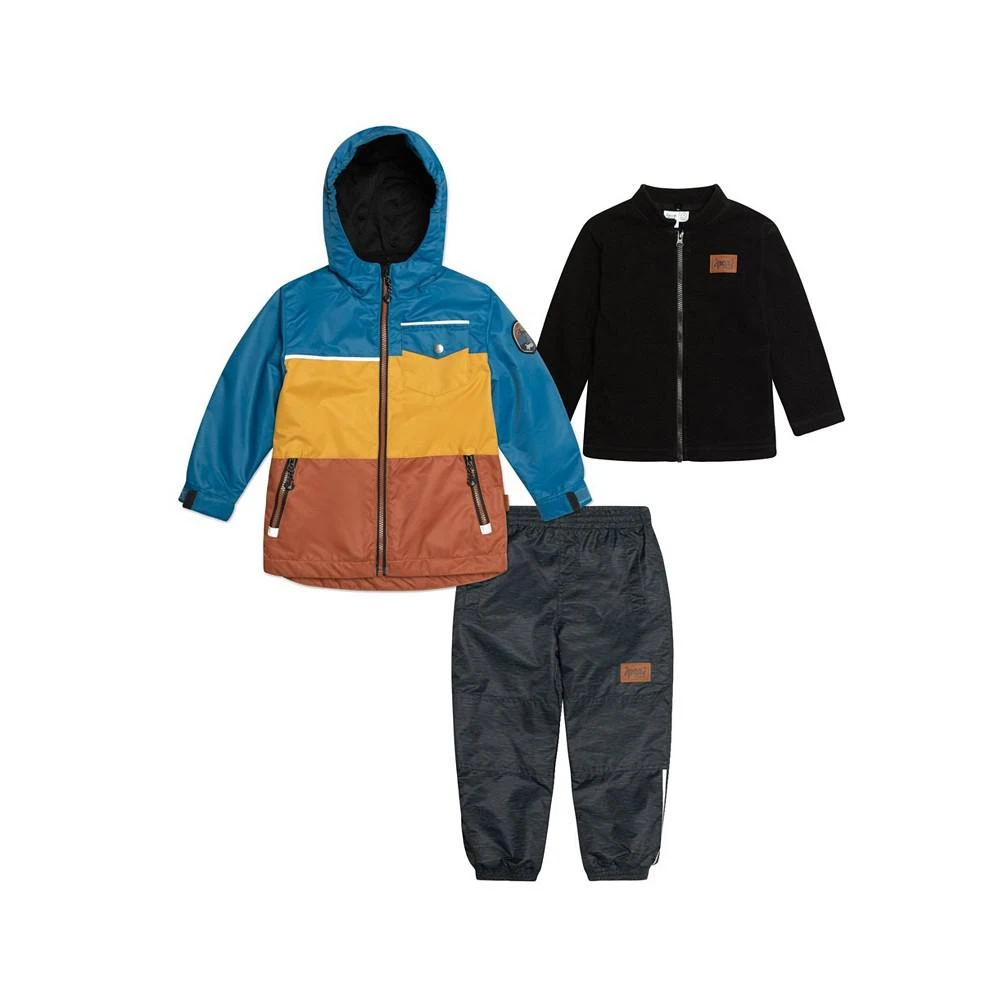 商品Deux par Deux|Boy Color blocked 3 In 1 Spring Rain Set Blue, Yellow & Brown - Toddler|Child,价格¥923,第1张图片