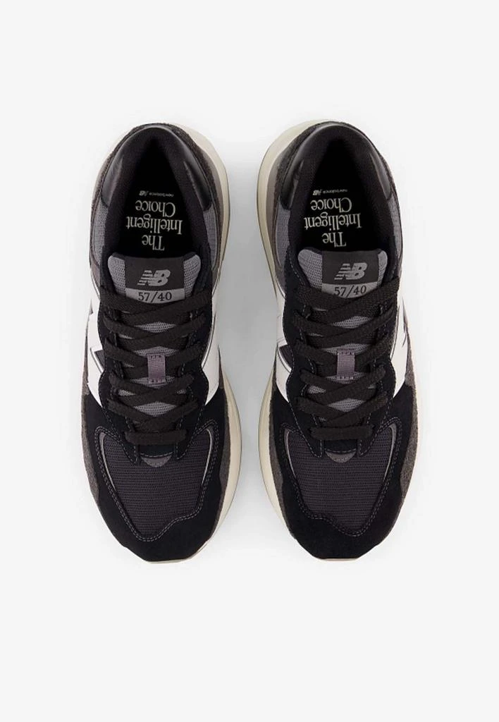 商品New Balance|57/40 Low-Top Sneakers in Black with Sea Salt and Magnet,价格¥1213,第5张图片详细描述