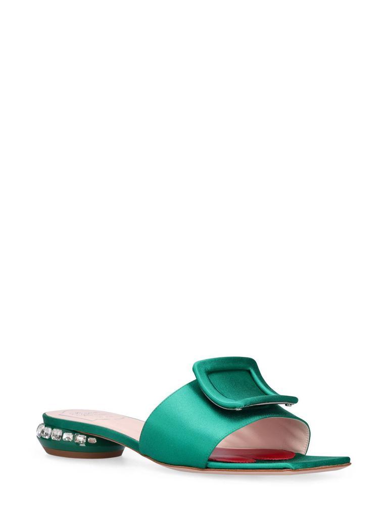 商品Roger Vivier|25mm Satin Flat Sandals,价格¥8057,第2张图片详细描述