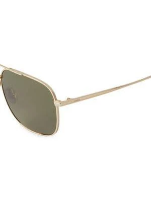 商品Omega|60MM Aviator Sunglasses,价格¥827,第3张图片详细描述