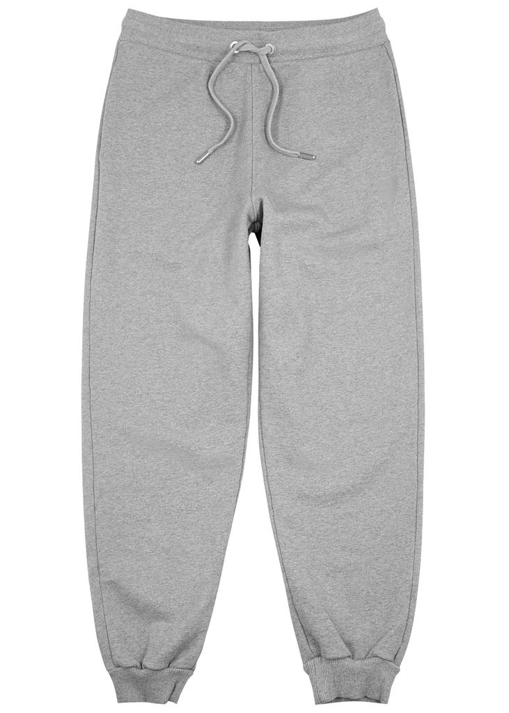 Grey logo-embroidered cotton sweatpants商品第1张图片规格展示