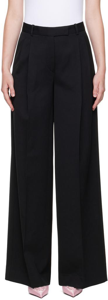 商品Versace|Black Pleated Trousers,价格¥11615,第1张图片