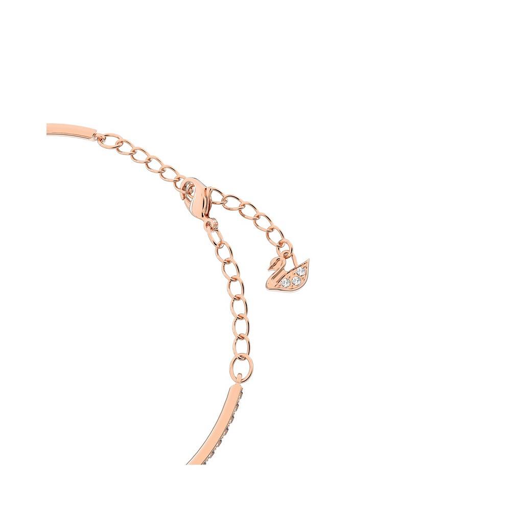 Sparkling Dance Oval Round Cut Rose Gold Tone Plated Bracelet商品第3张图片规格展示