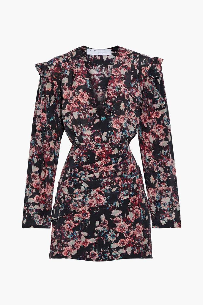 商品IRO|Merca pleated floral-print silk-georgette mini dress,价格¥1548,第1张图片