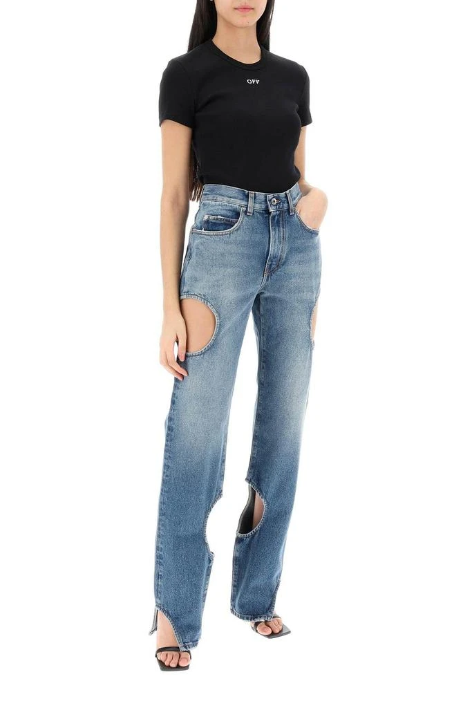 商品Off-White|Meteor cut-out jeans,价格¥2851,第2张图片详细描述