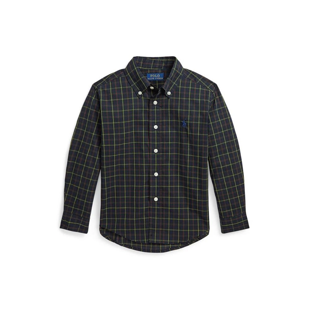 商品Ralph Lauren|Toddler and Little Boys Plaid Cotton Poplin Shirt,价格¥165,第4张图片详细描述