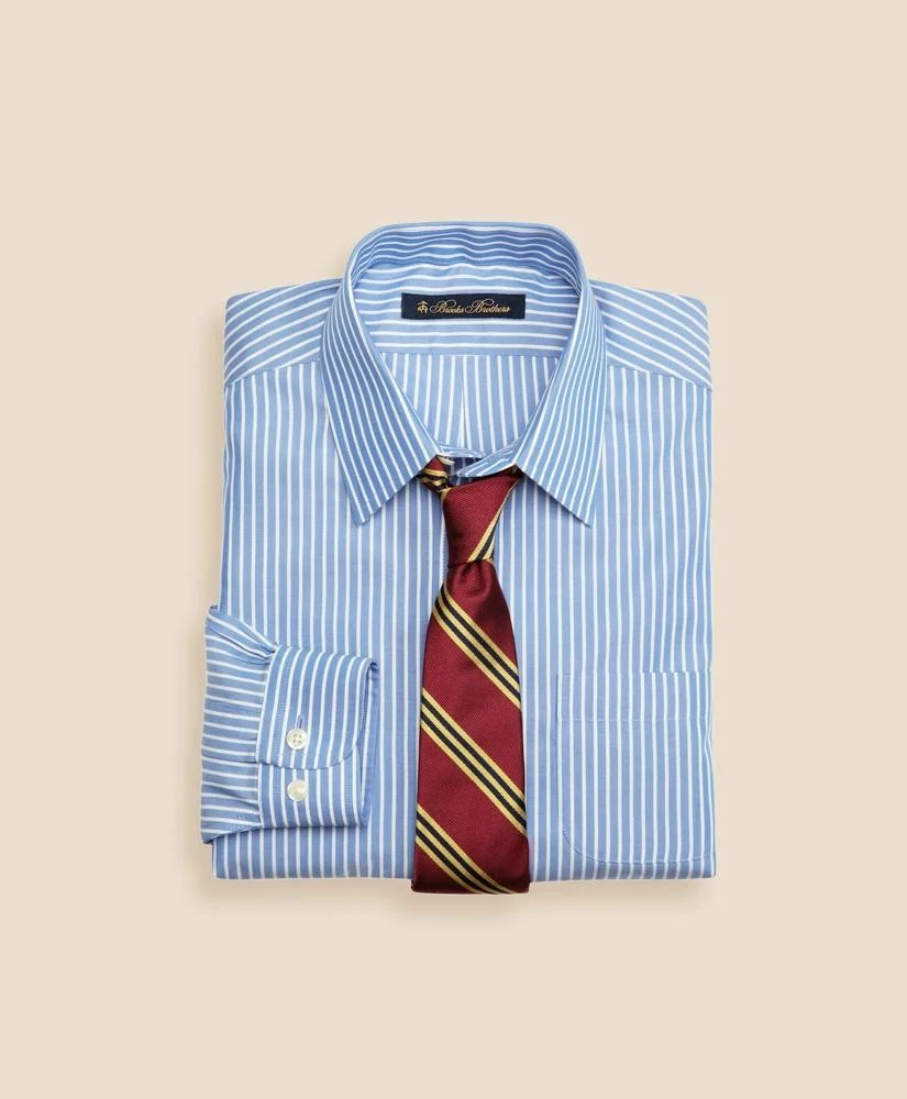 商品Brooks Brothers|Boys Non-Iron Supima® Cotton Broadcloth Ground Stripe Dress Shirt,价格¥287,第1张图片