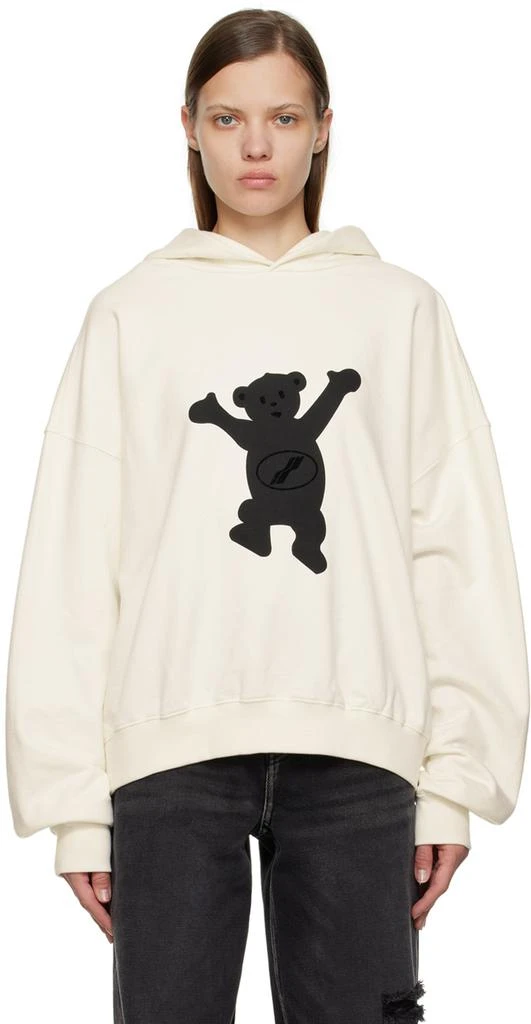 商品We11done|White New Teddy Hoodie,价格¥2174,第1张图片