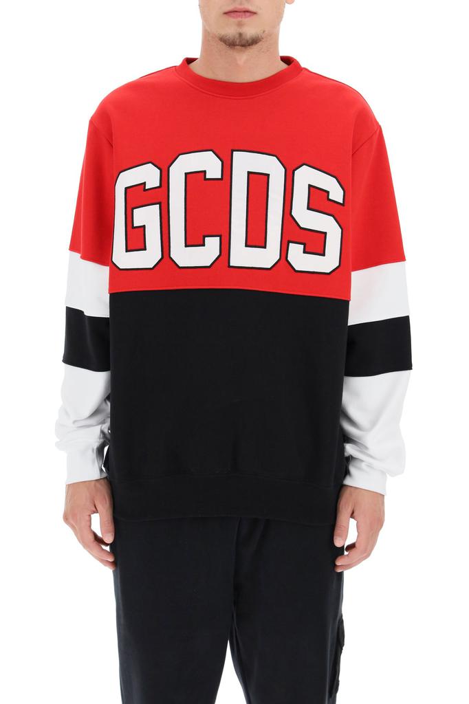 Gcds color block sweatshirt with logo patch商品第2张图片规格展示