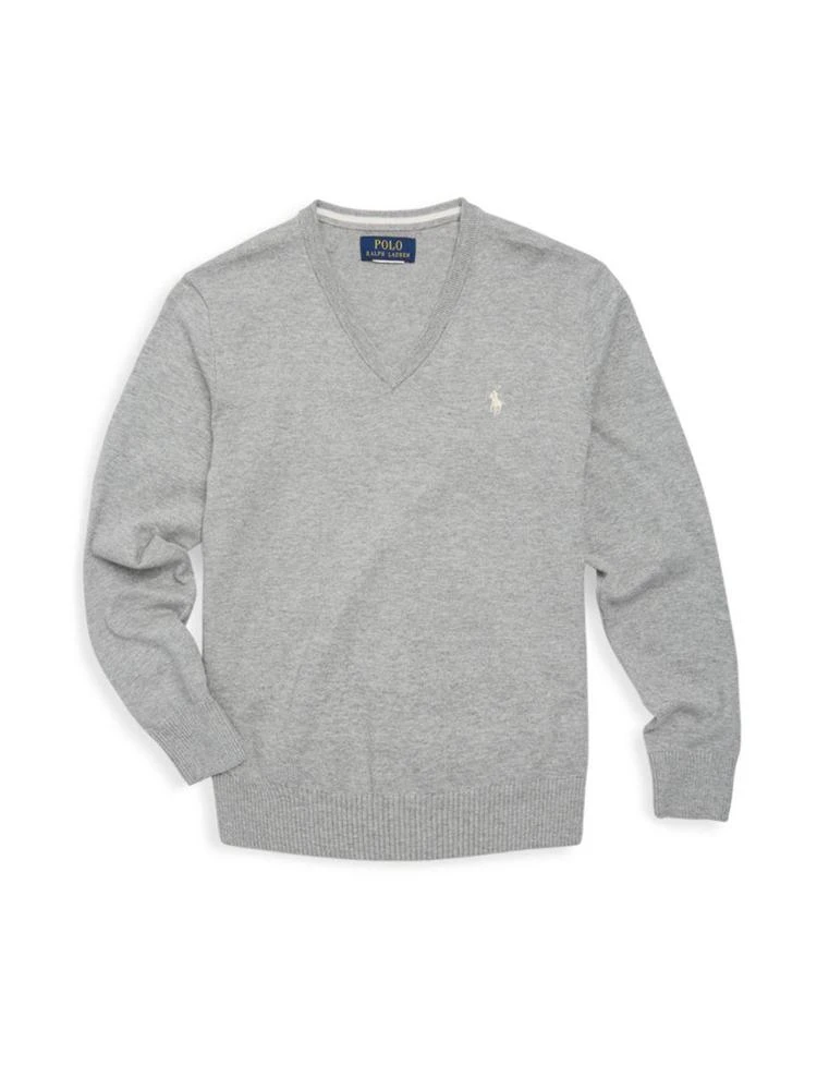 商品Ralph Lauren|男幼童/小童V领纯棉毛衣,价格¥148,第1张图片