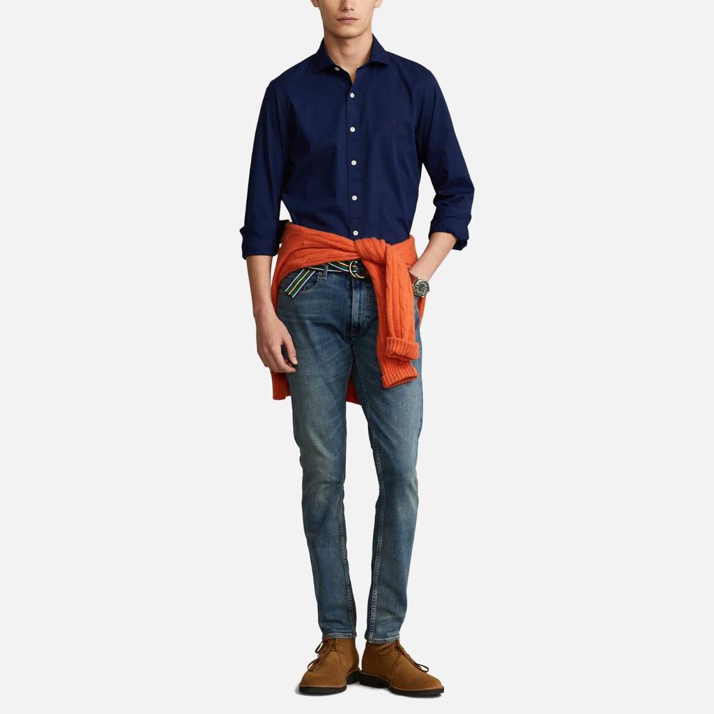 商品Ralph Lauren|Polo Ralph Lauren Men's Slim Fit Garment Dyed Twill Shirt - Newport Navy,价格¥1065,第5张图片详细描述