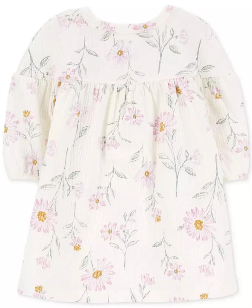 商品Carter's|Baby Girls Floral-Print Gauze Dress,价格¥111,第2张图片详细描述