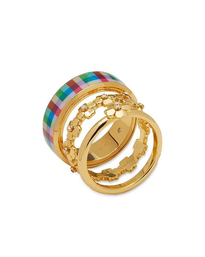 商品Kate Spade|Heritage Spade Flower Stacked Ring Set,价格¥516,第3张图片详细描述