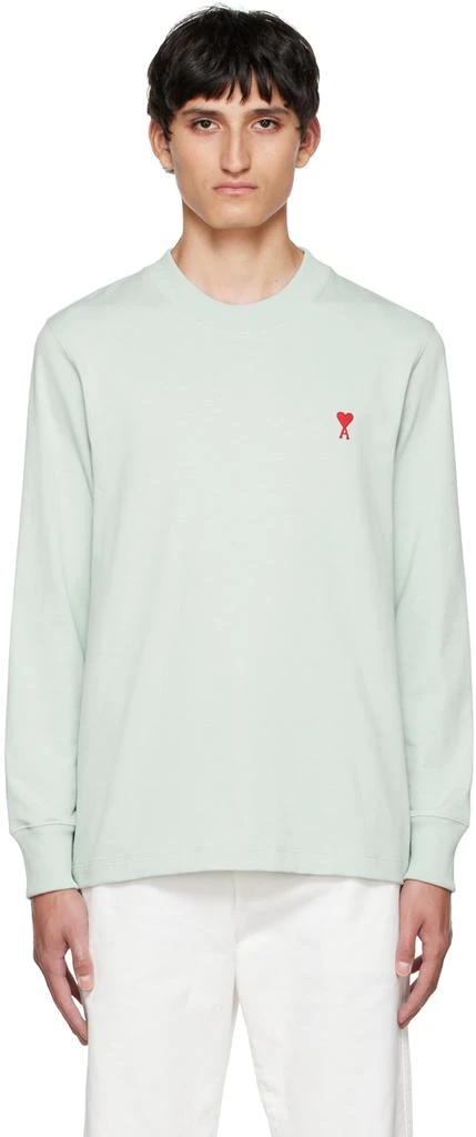 商品AMI|Green Ami De Cœur Long Sleeve T-Shirt,价格¥634,第1张图片