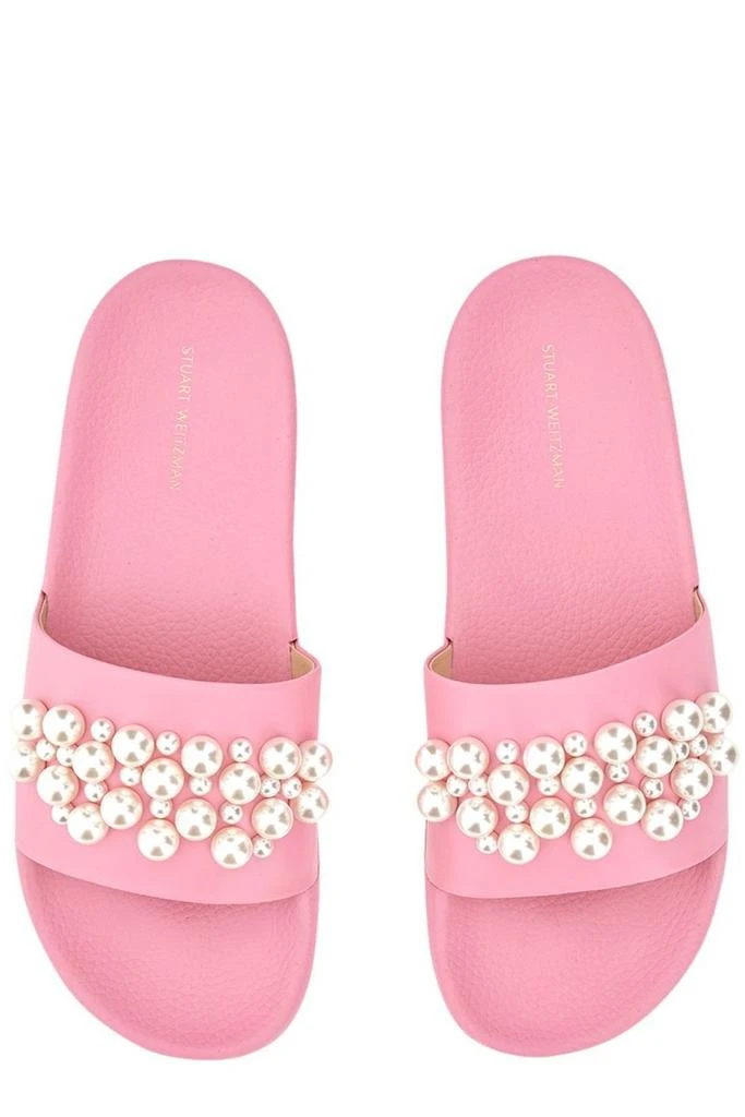 商品Stuart Weitzman|Stuart Weitzman Goldie Peal-Embellished Slides,价格¥1170,第2张图片详细描述