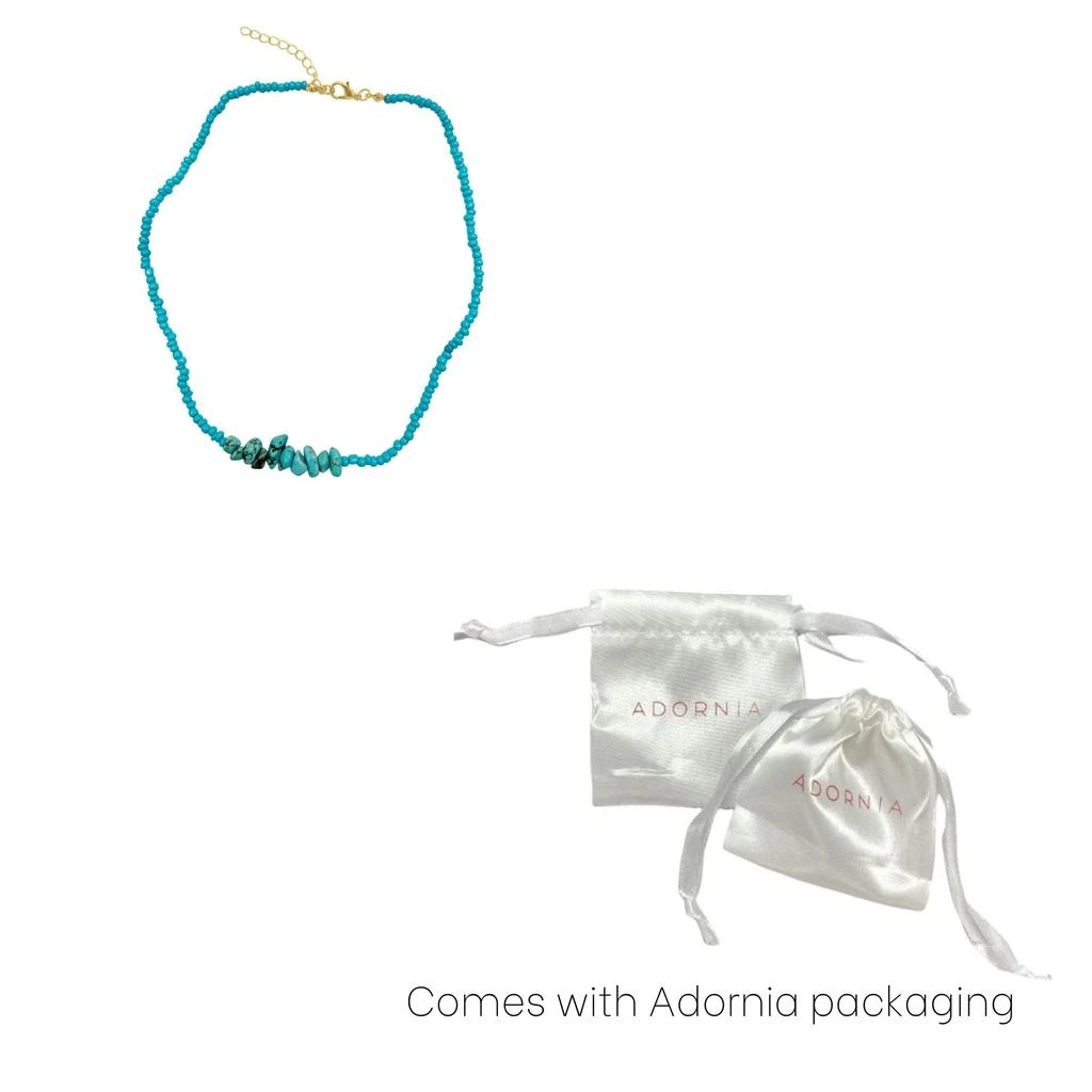 商品ADORNIA|14k Gold Plated Turquoise Beaded Necklace,价格¥422,第3张图片详细描述