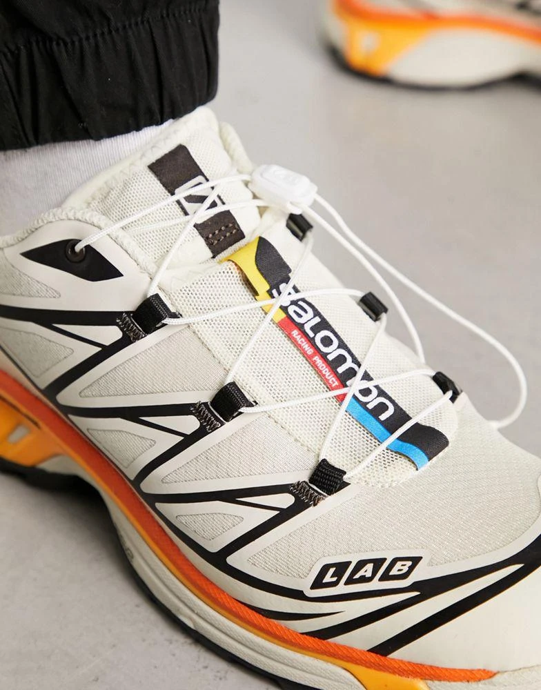 商品Salomon|Salomon XT-6 unisex trainers in off white and orange,价格¥1474,第3张图片详细描述