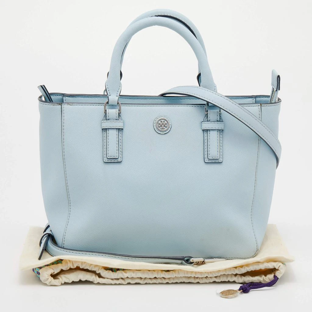 Tory Burch Light Blue Saffiano Leather Robinson East West Satchel 商品