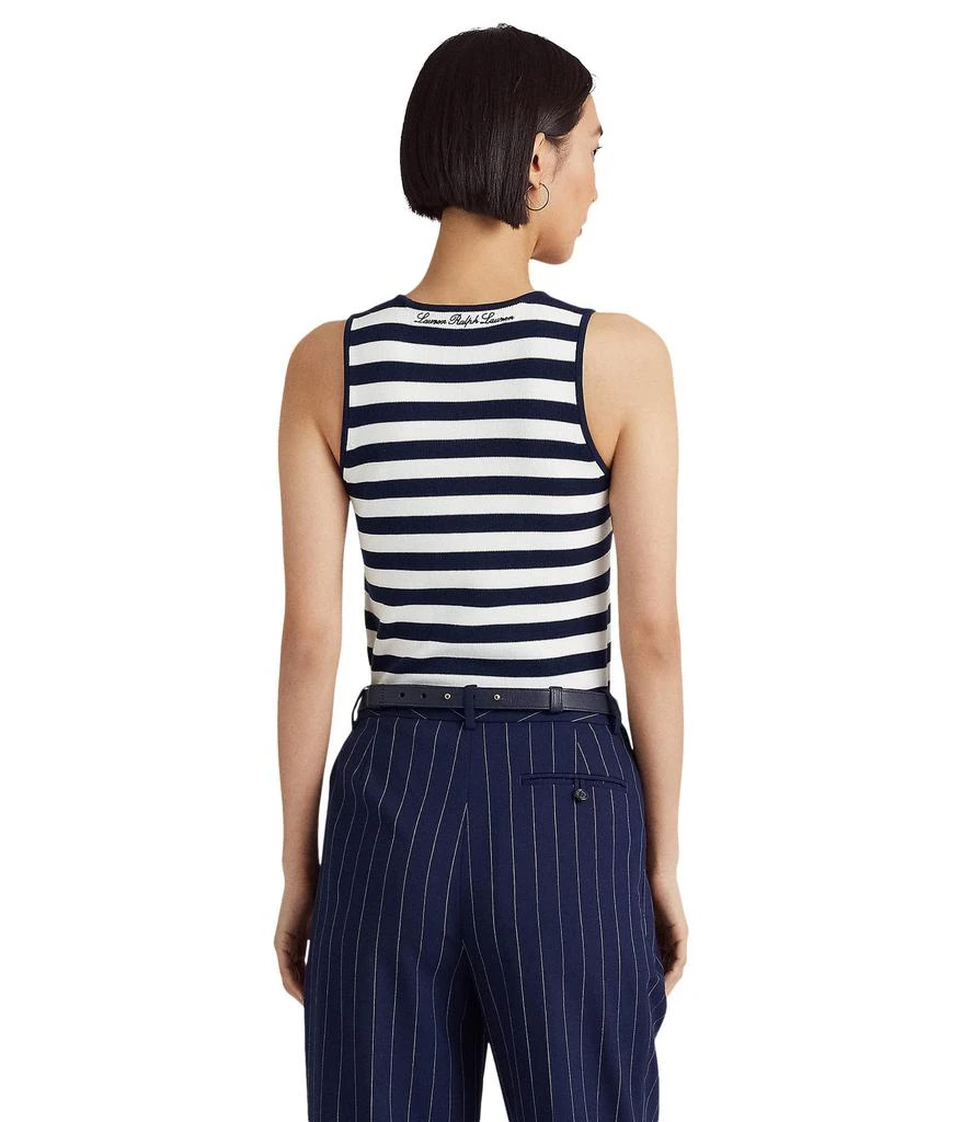 商品Ralph Lauren|Striped Cotton-Blend Sleeveless Sweater,价格¥603,第2张图片详细描述