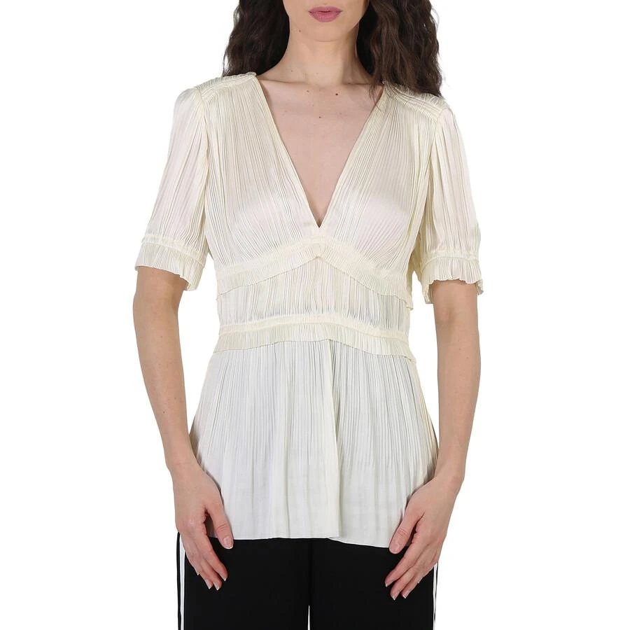 商品Ralph Lauren|Polo Ralph Lauren Ladies Joclyn Pleat Satin Top, Brand Size 8,价格¥462,第1张图片