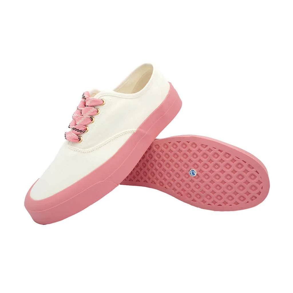 商品Maison Kitsune|Ladies White Canvas Lace-up Sneakers,价格¥825,第2张图片详细描述