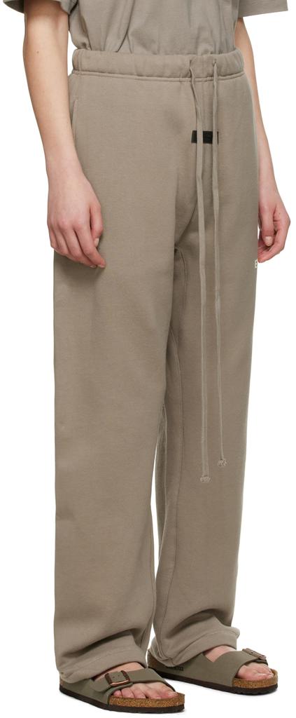 Taupe Cotton Lounge Pants商品第2张图片规格展示