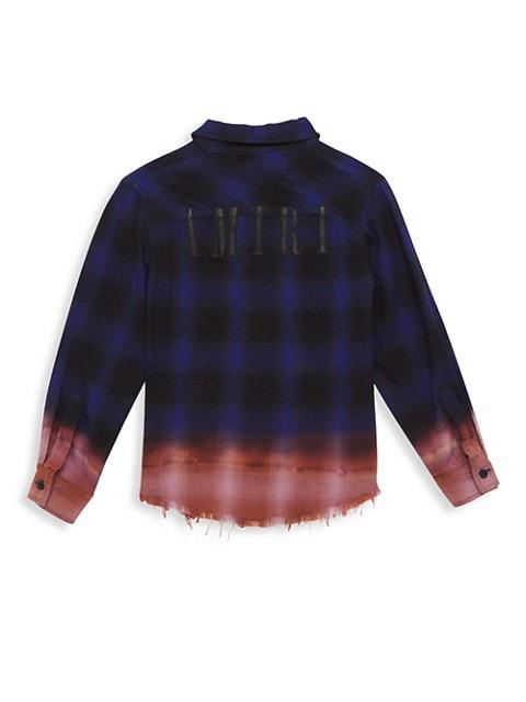 Little Boy's & Boy's Bleached Shadow Plaid Shirt商品第3张图片规格展示