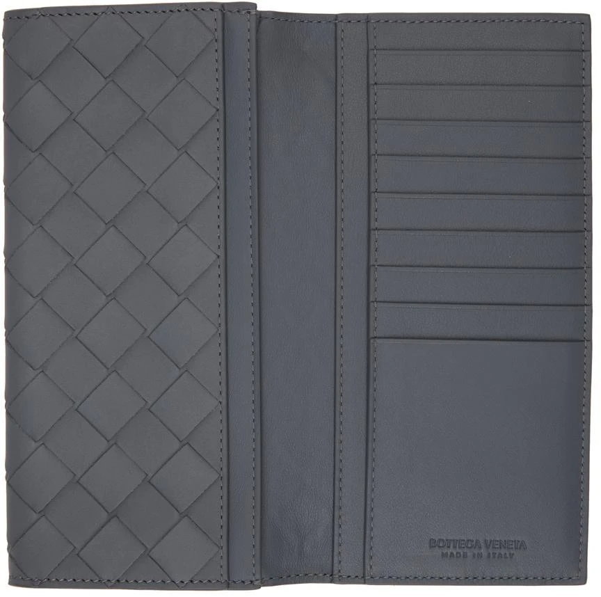 商品Bottega Veneta|Grey Intrecciato Long Wallet,价格¥7195,第3张图片详细描述