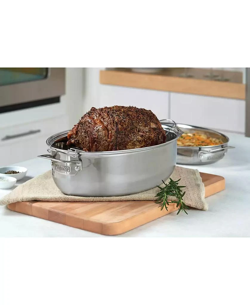 商品Viking|Metal Induction-Safe 8.5-Qt. Oval 3-in-1 Roaster with Lid & Rack,价格¥1544,第5张图片详细描述