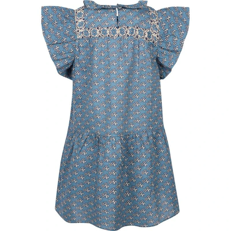 商品Sea|Flowers all over ruffled flutter sleeves dress in blue,价格¥1574,第2张图片详细描述