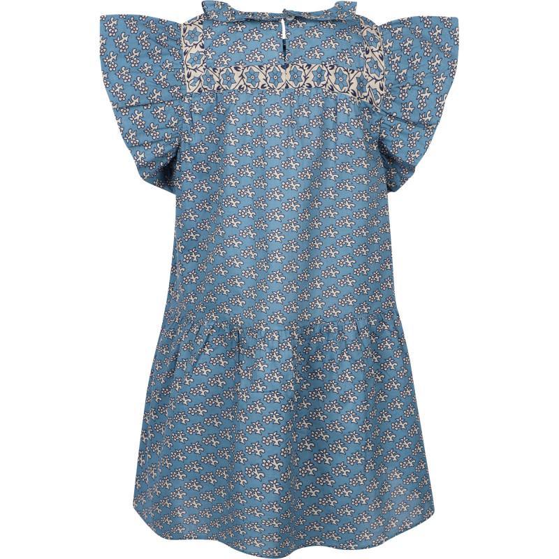 商品Sea|Flowers all over ruffled flutter sleeves dress in blue,价格¥987,第4张图片详细描述