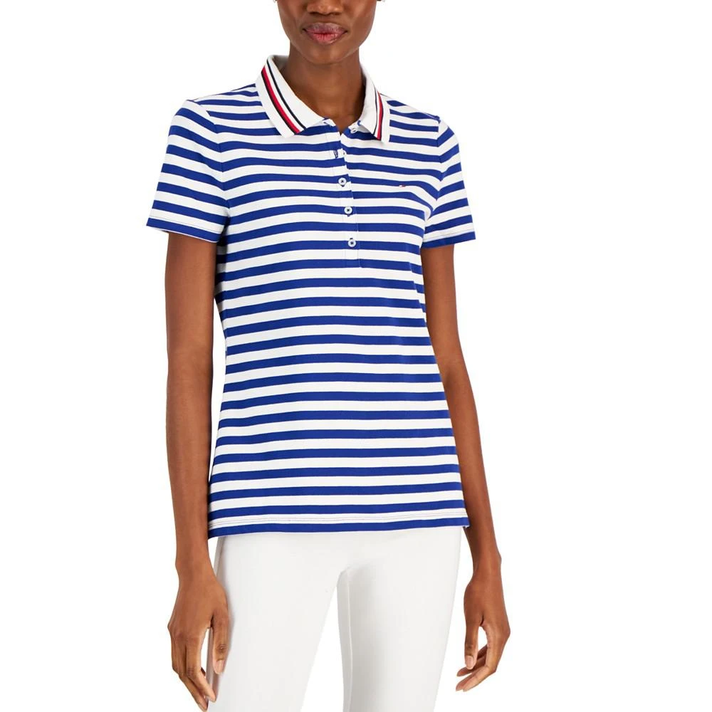 商品Tommy Hilfiger|Women's Twin-Tipped Striped Polo Shirt,价格¥246,第1张图片
