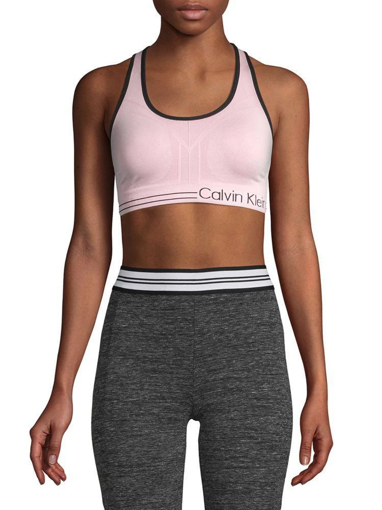 商品Calvin Klein|Racerback 运动文胸,价格¥156,第1张图片
