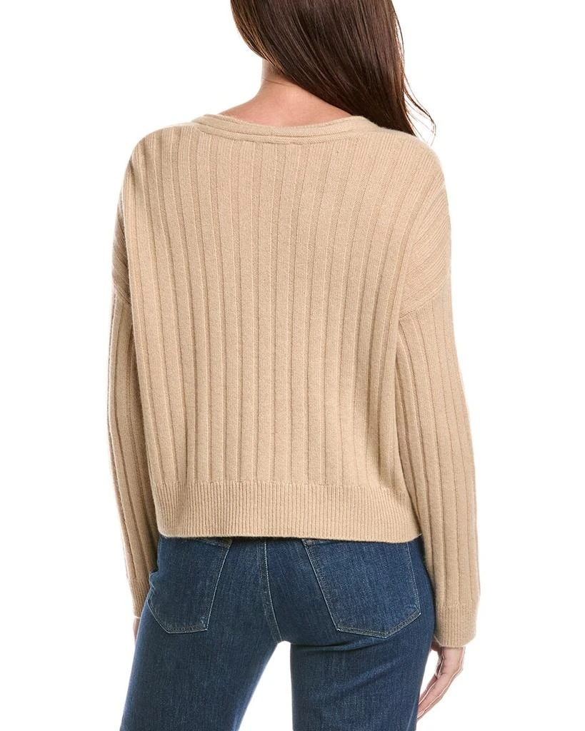 商品THE CASHMERE PROJECT|The Cashmere Project Wide Rib Cropped V-Neck Cashmere Sweater,价格¥783,第2张图片详细描述