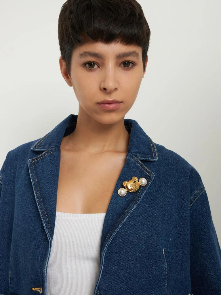 商品Moschino|Teddy Bear Faux Pearl Brooch,价格¥1132,第1张图片详细描述
