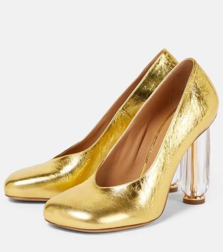 商品Dries Van Noten|金属感皮革高跟鞋,价格¥5205,第5张图片详细描述