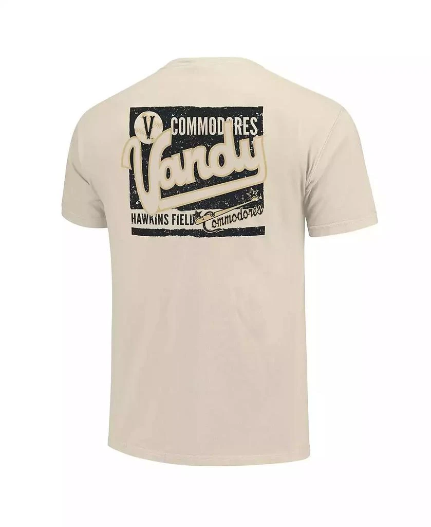 商品Image One|Men's Cream Distressed Vanderbilt Commodores Baseball Throwback Comfort Color T-Shirt,价格¥241,第3张图片详细描述