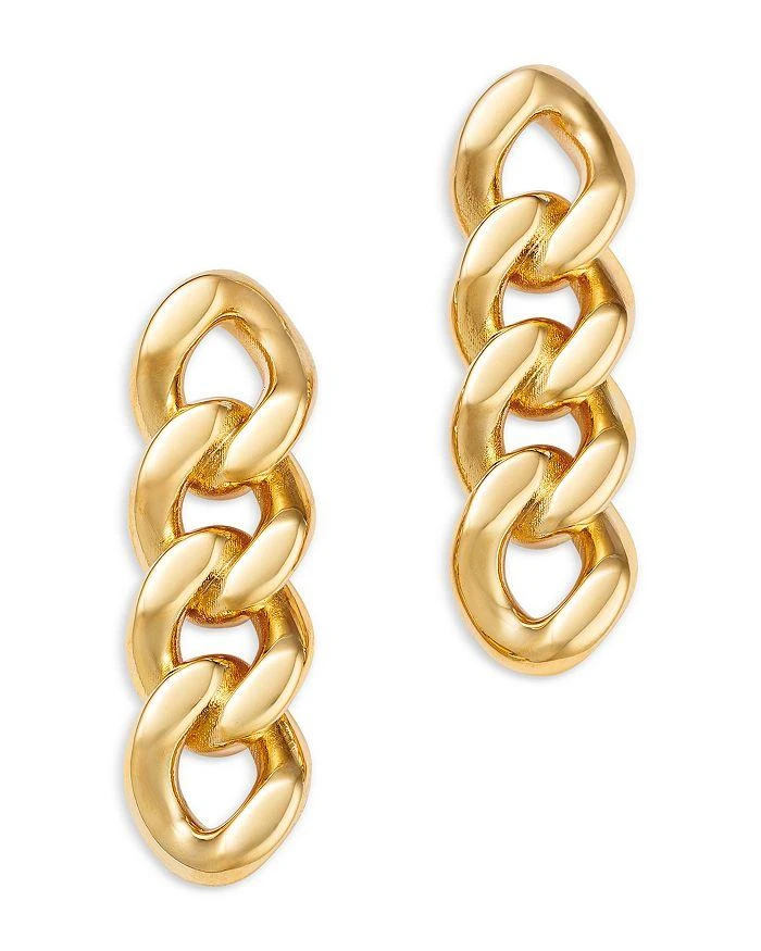 商品Moon & Meadow|14K Yellow Gold Miami Cuban Link Chain Drop Earrings,价格¥2874,第1张图片详细描述