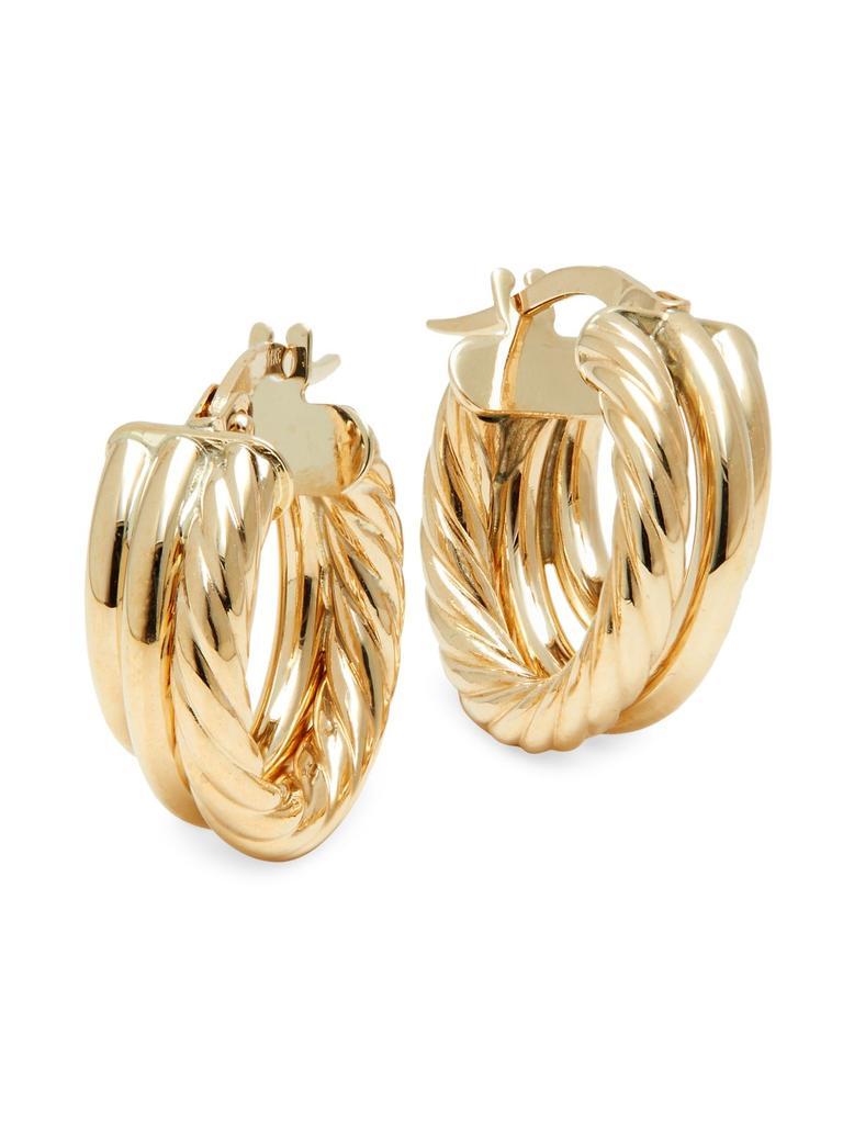 商品Saks Fifth Avenue|14K Yellow Gold Three-Row Hoop Earrings,价格¥1706,第1张图片